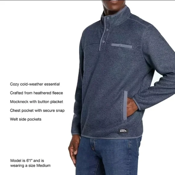 Eddie Bauer Men's Sweater Fleece  H. Lt Harbor Blue - Picture 3 of 6
